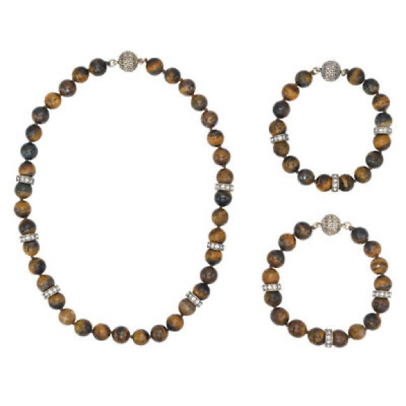 CHLOE & ISABEL Tiger Eye Bead Necklace, NWOT - Picture 4 of 5